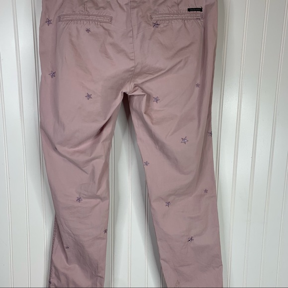 Maison Scotch Star Embroidered Chino Pants Size 29 x 32 - Picture 10 of 13